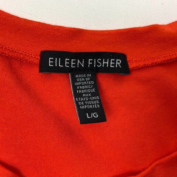 Eileen Fisher Orange Sleeveless Crewneck Shift Midi Dress Large - Picture 11 of 16